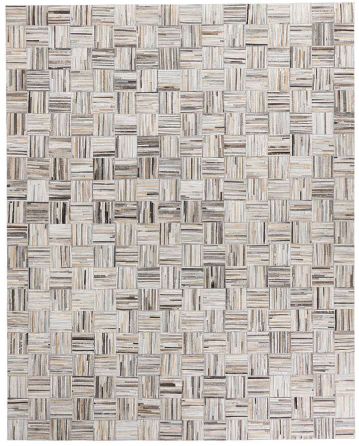 7' 10 x 9' 10 Cowhide Leather Rug