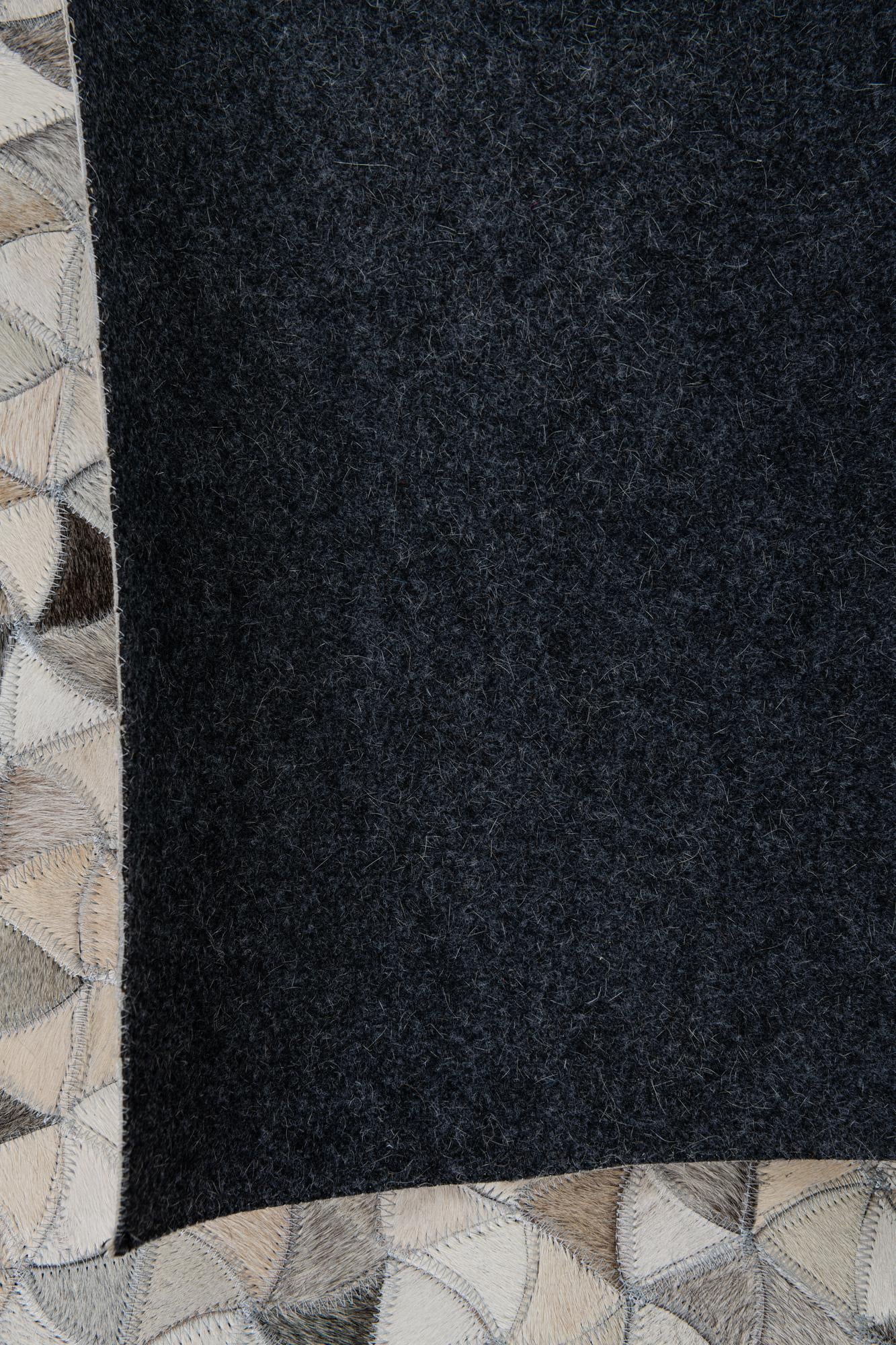 7' 9 x 9' 10 Cowhide Leather Rug