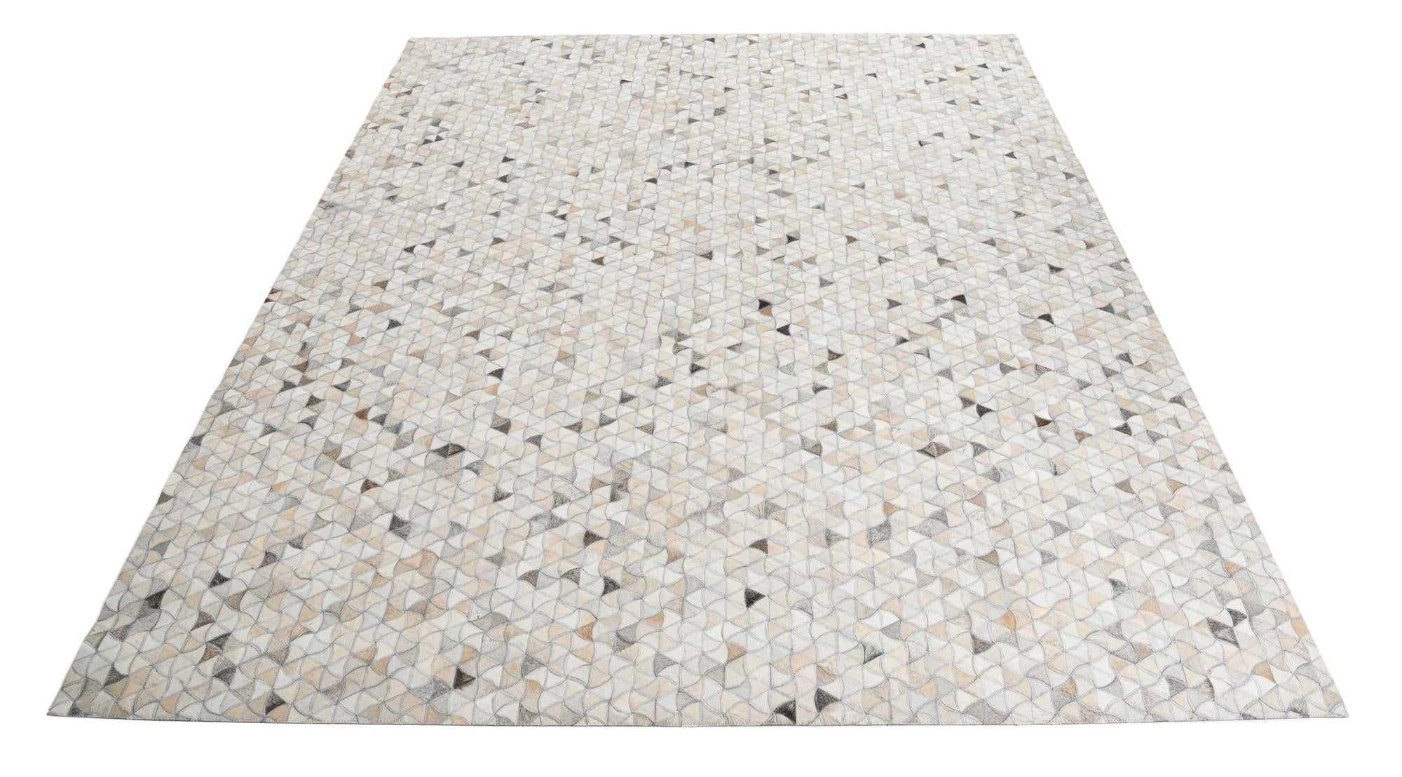 8' 2 x 9' 10 Cowhide Leather Rug