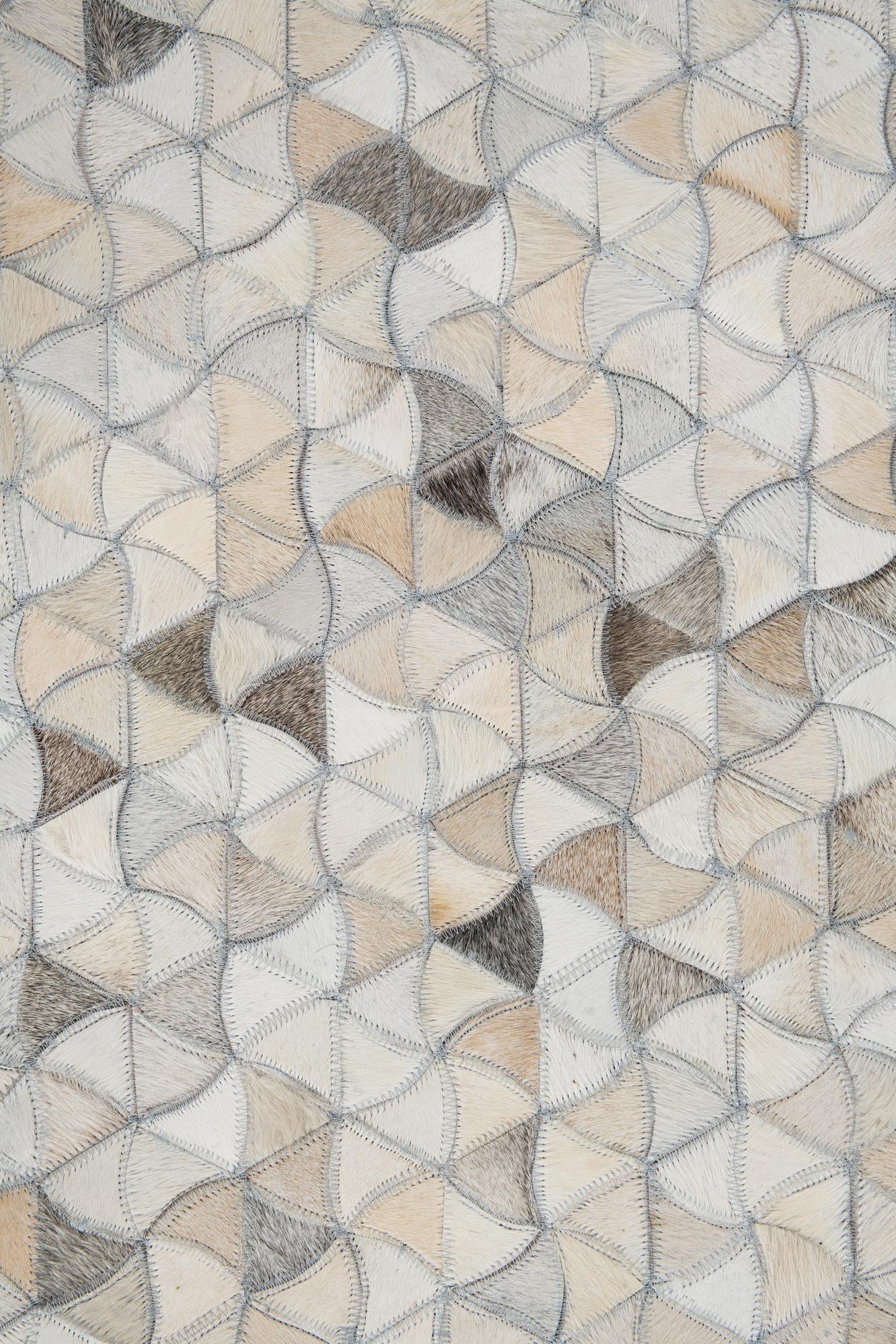 8' 2 x 9' 10 Cowhide Leather Rug