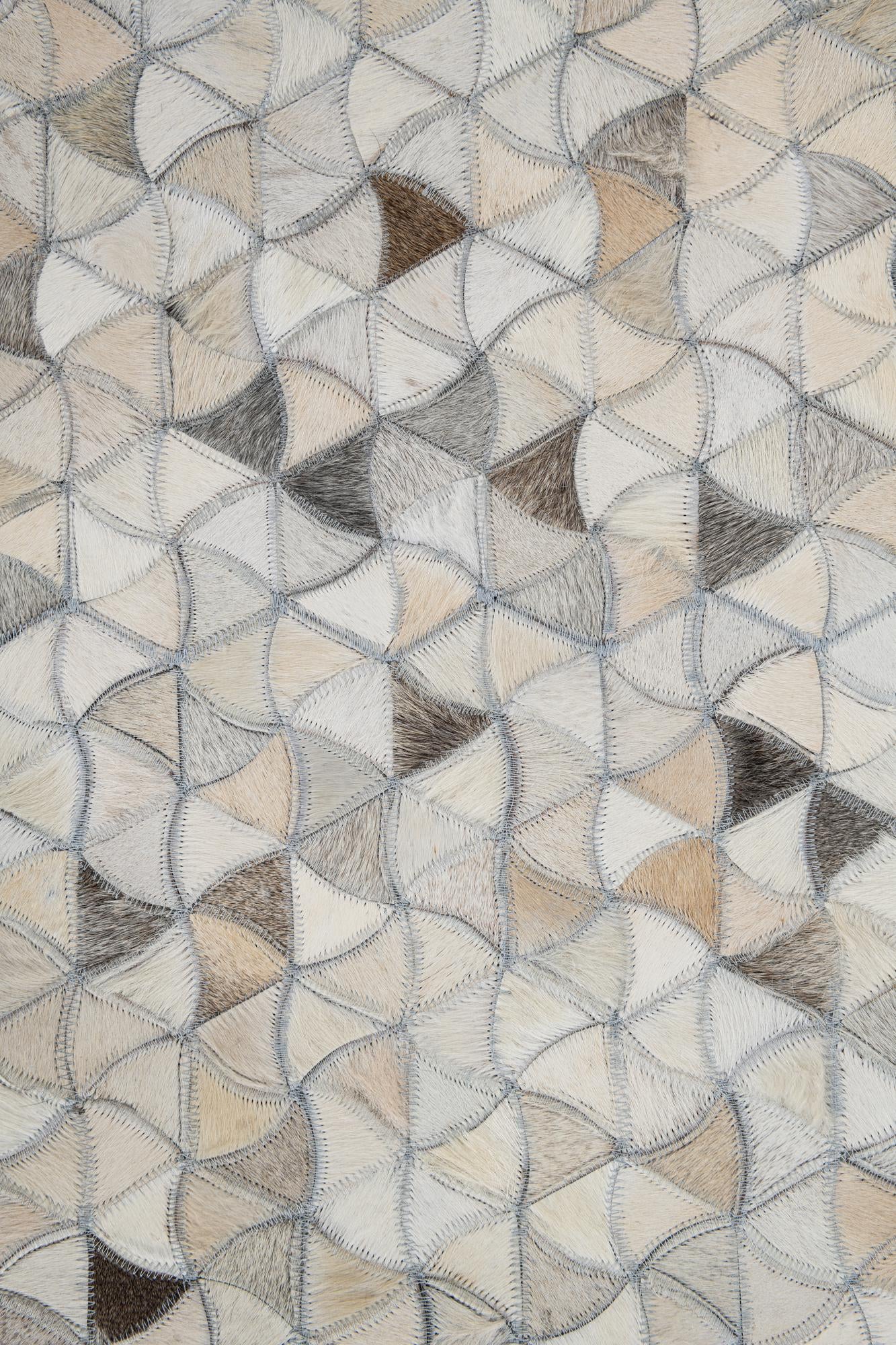 8' 2 x 9' 10 Cowhide Leather Rug