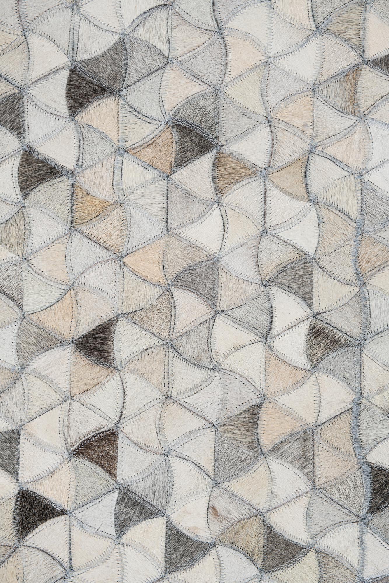 8' x 9' 10 Cowhide Leather Rug