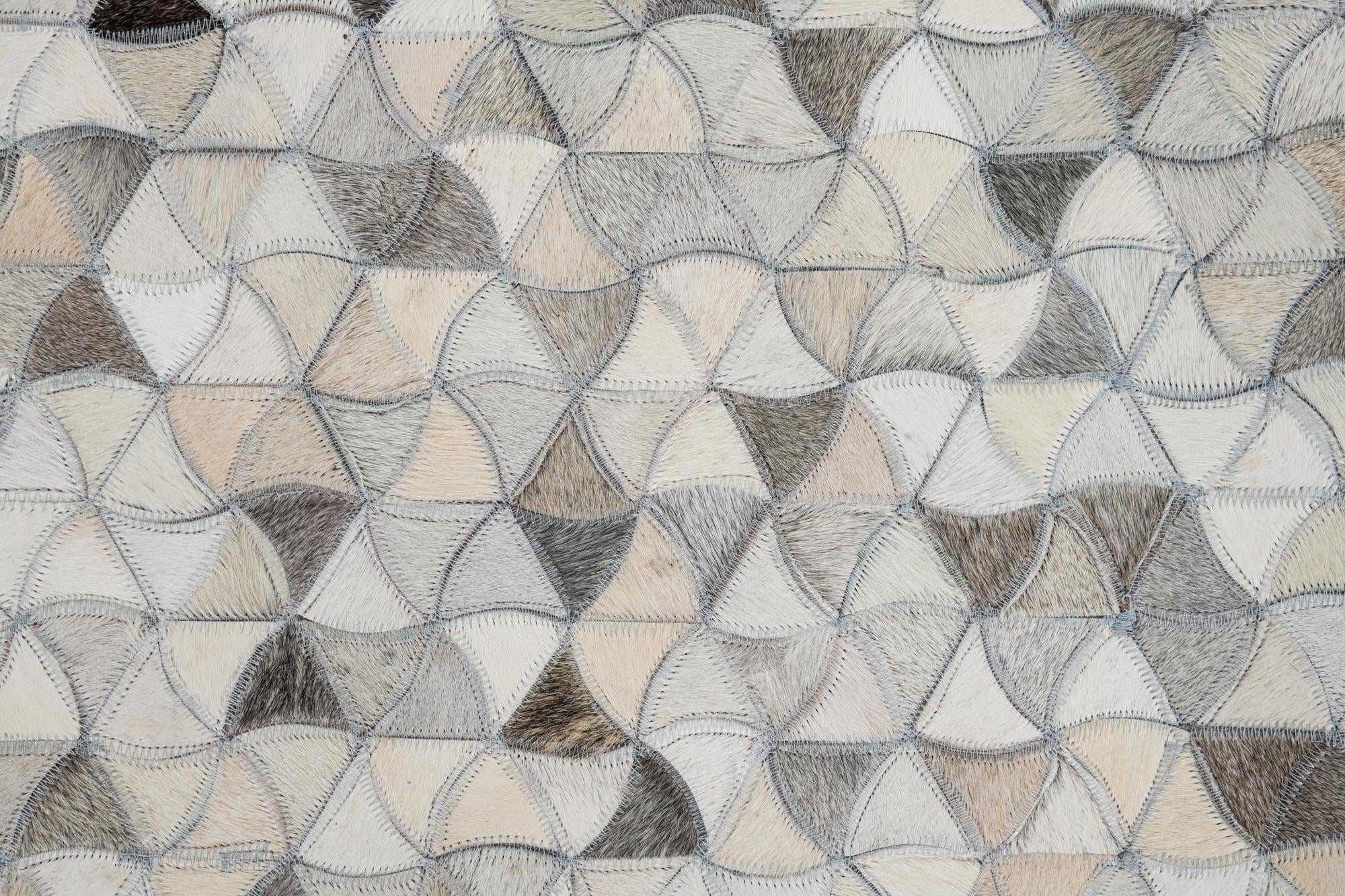 8' x 9' 10 Cowhide Leather Rug