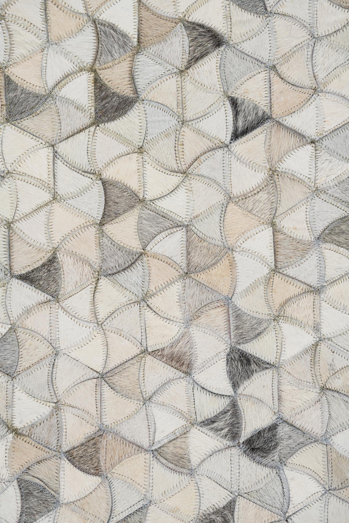 8' x 9' 10 Cowhide Leather Rug