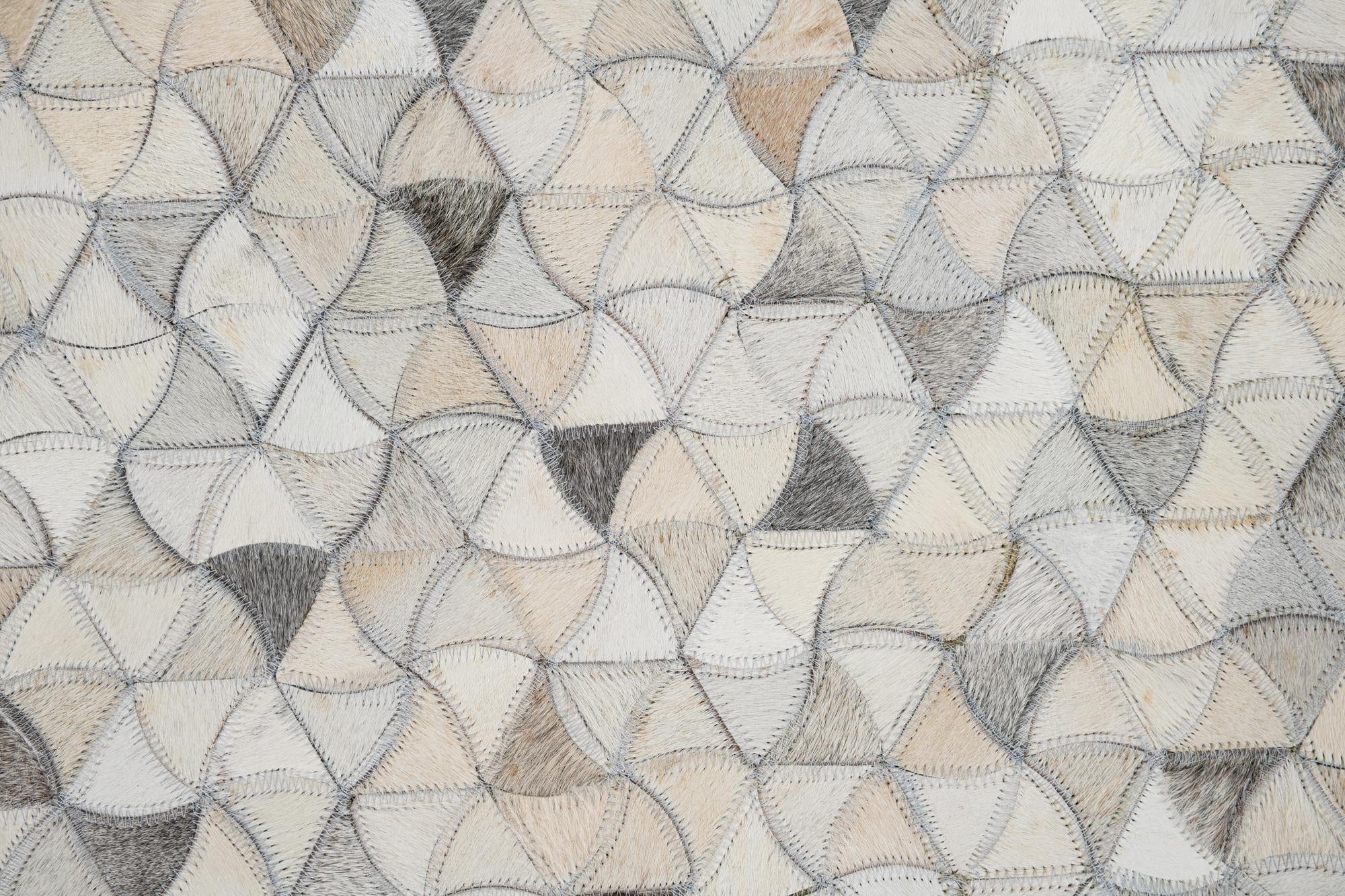 8' x 9' 10 Cowhide Leather Rug