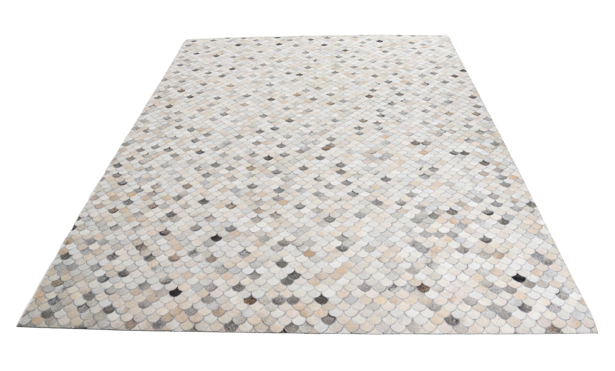 8' 1 x 10' 1 Cowhide Leather Rug