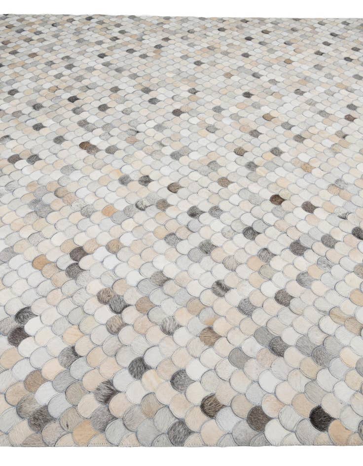 Detail image of 8' 1 x 10' 1 Cowhide Leather Rug