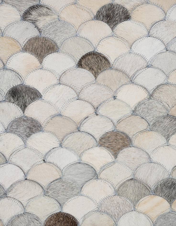 Detail image of 8' 1 x 10' 1 Cowhide Leather Rug