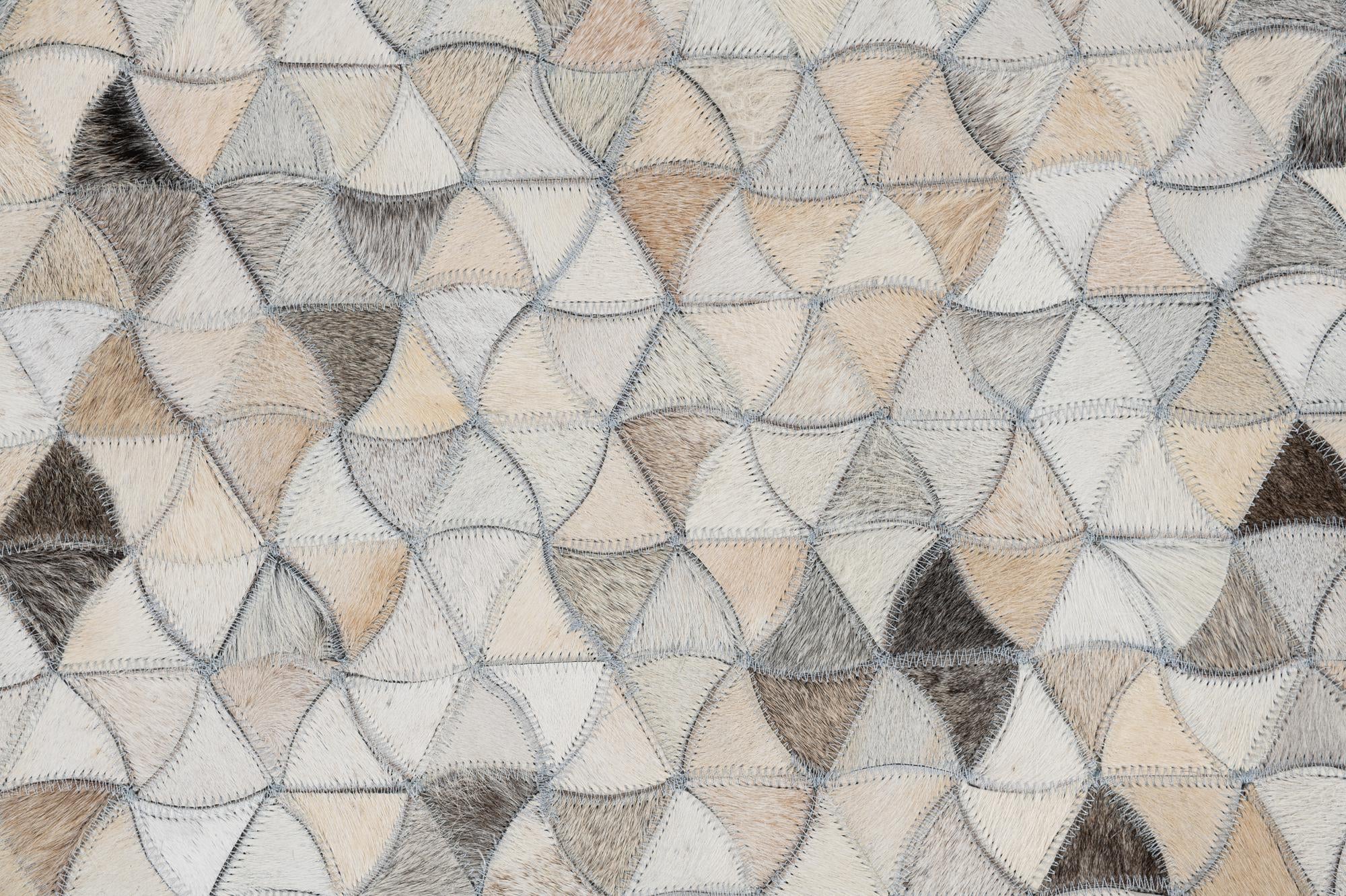 7' 10 x 9' 10 Cowhide Leather Rug