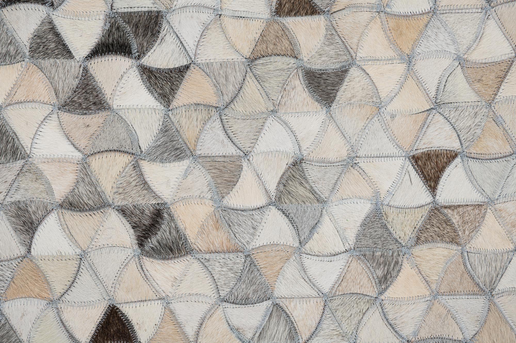 7' 10 x 9' 10 Cowhide Leather Rug