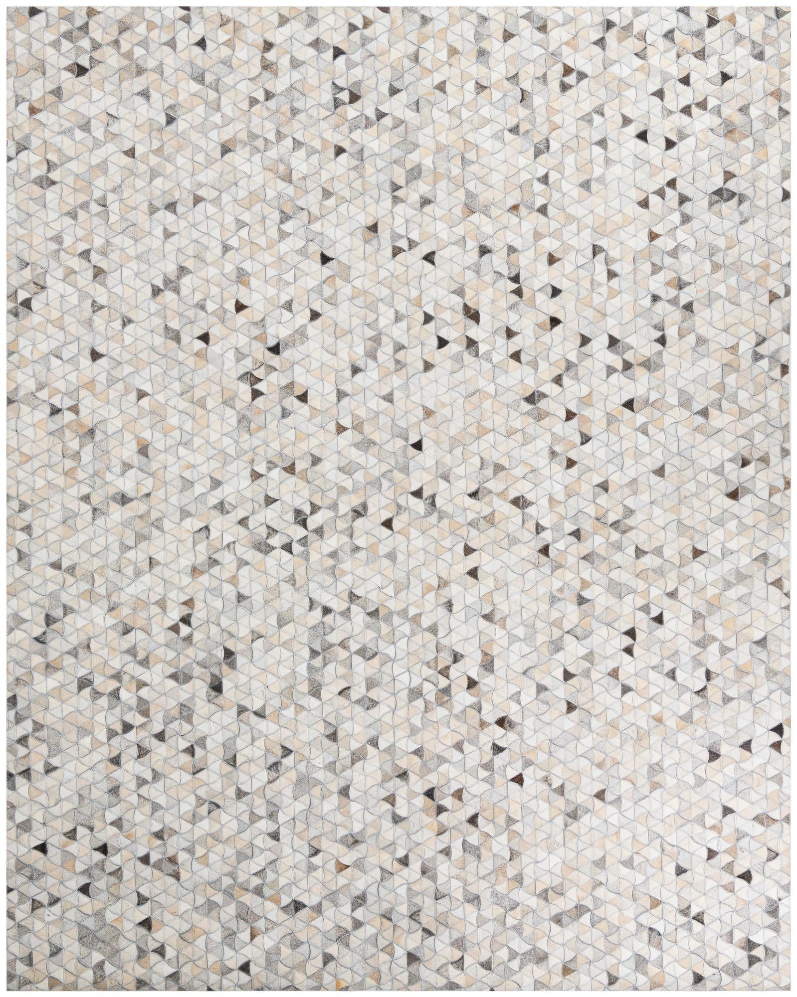 7' 10 x 9' 10 Cowhide Leather Rug