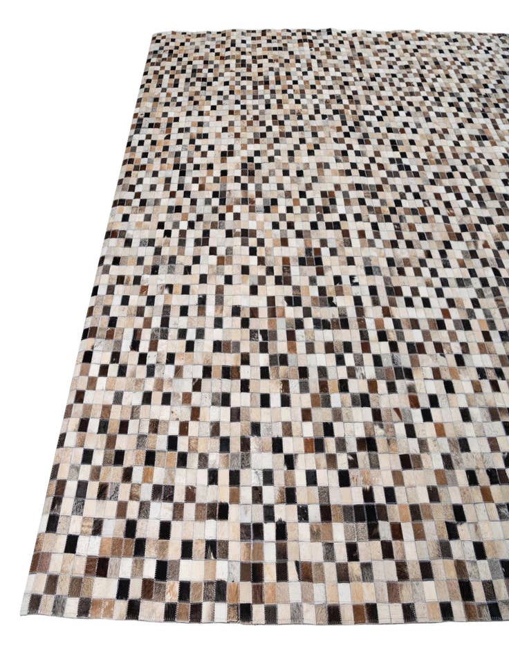 Detail image of 8' 3 x 9' 10 Cowhide Leather Rug