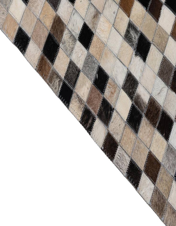 Detail image of 8' 3 x 9' 10 Cowhide Leather Rug