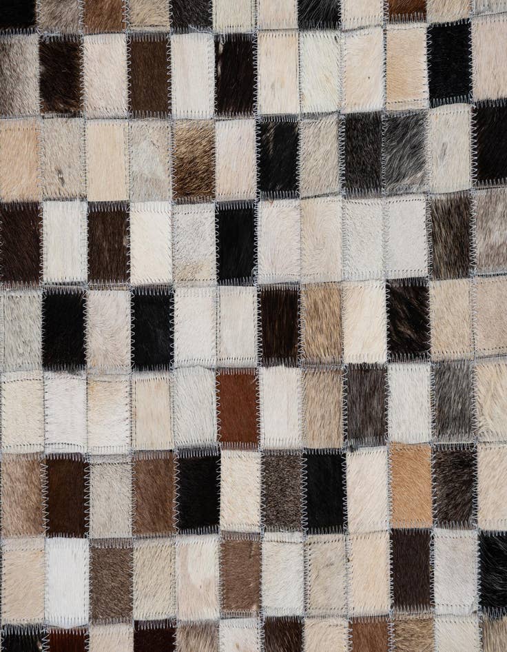 Detail image of 8' 3 x 9' 10 Cowhide Leather Rug