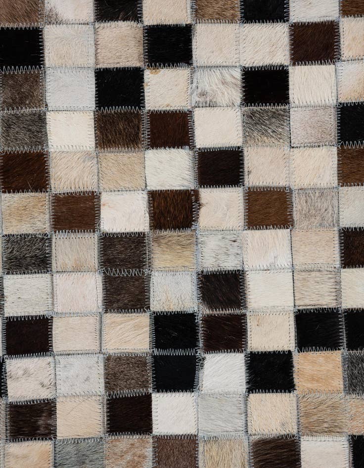Detail image of 8' 3 x 9' 10 Cowhide Leather Rug