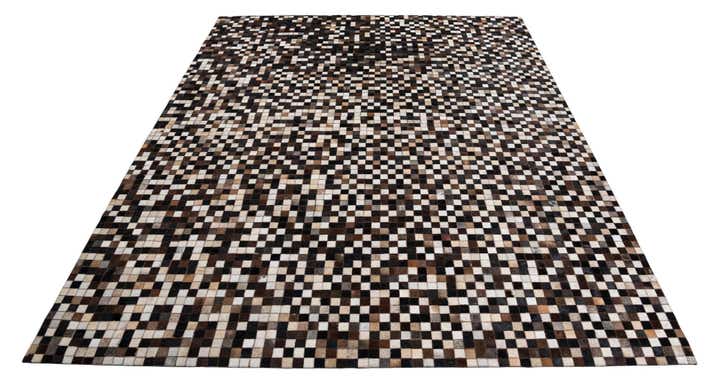 8' x 10' 1 Cowhide Leather Rug