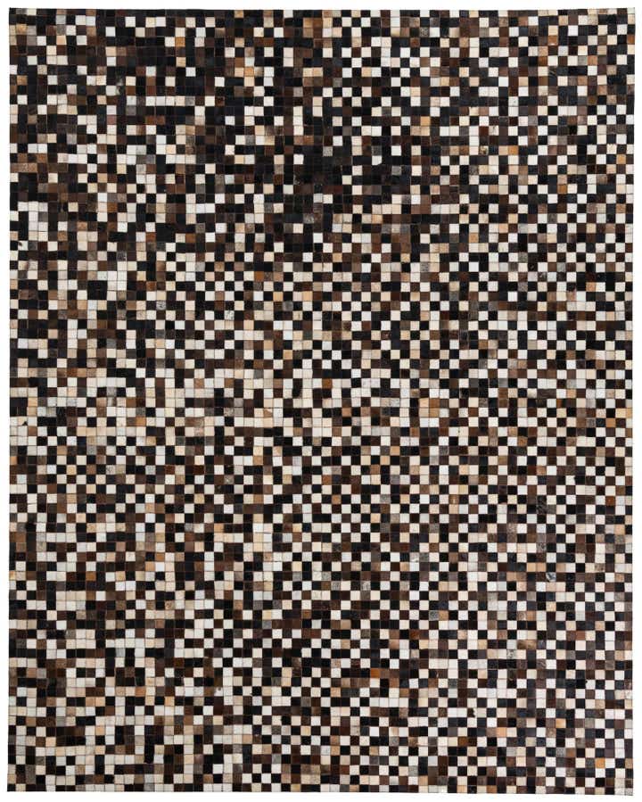 8' x 10' 1 Cowhide Leather Rug