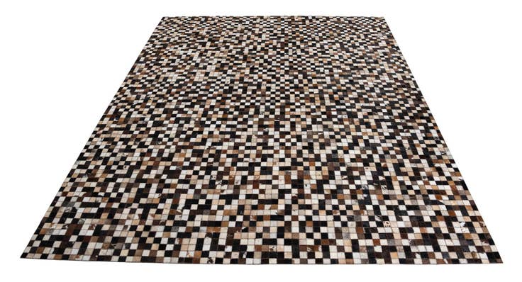 Detail image of 8' 1 x 9' 10 Cowhide Leather Rug