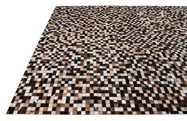 Detail image of 8' 1 x 9' 10 Cowhide Leather Rug