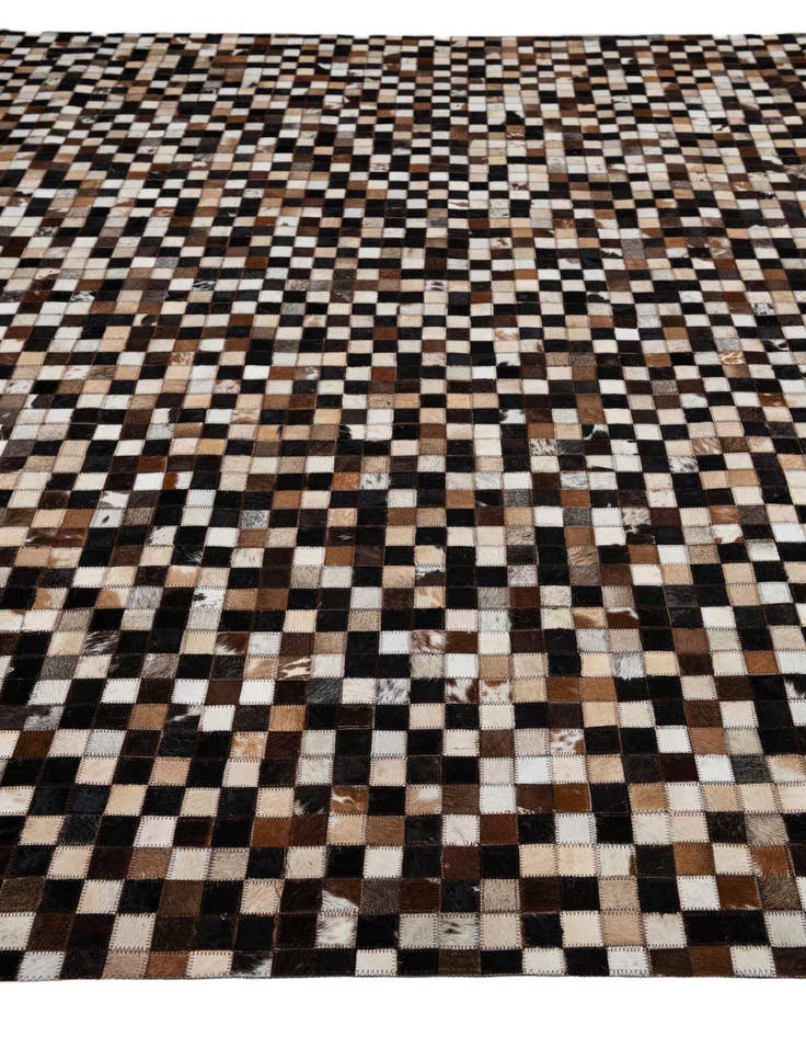 Detail image of 8' 1 x 9' 10 Cowhide Leather Rug