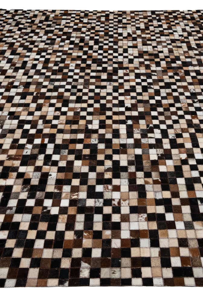 8' 1 x 9' 10 Cowhide Leather Rug