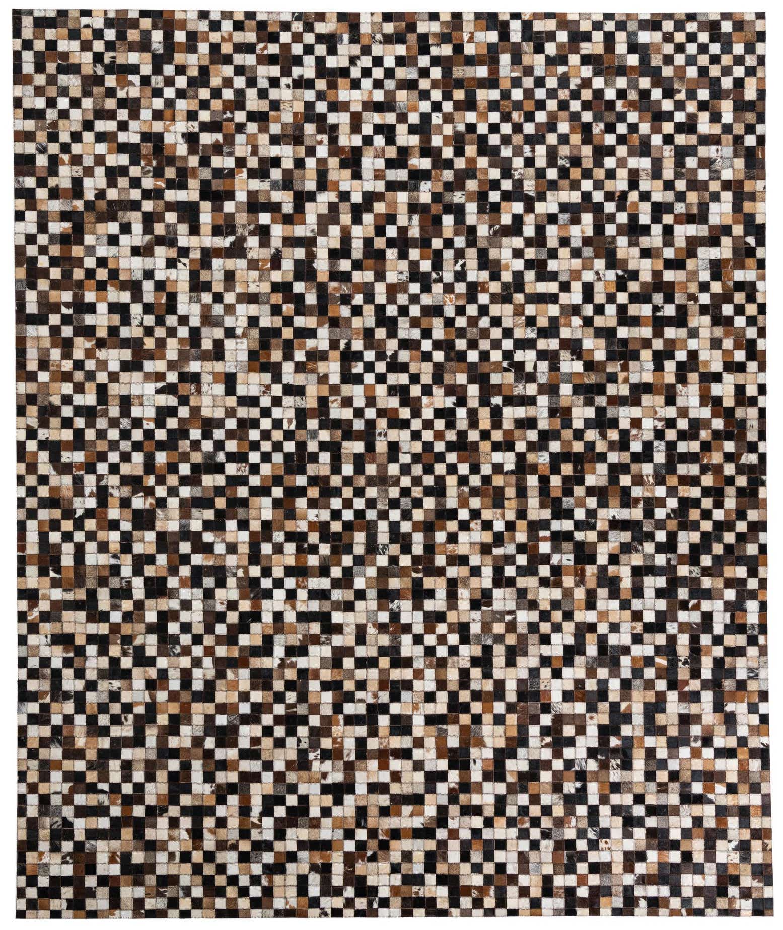 8' 1 x 9' 10 Cowhide Leather Rug