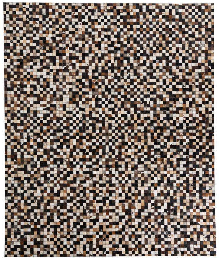 8' 1 x 9' 10 Cowhide Leather Rug