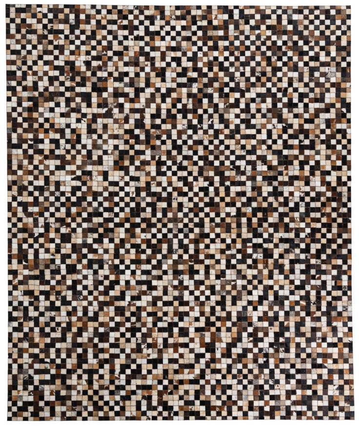 Detail image of 8' 1 x 9' 10 Cowhide Leather Rug