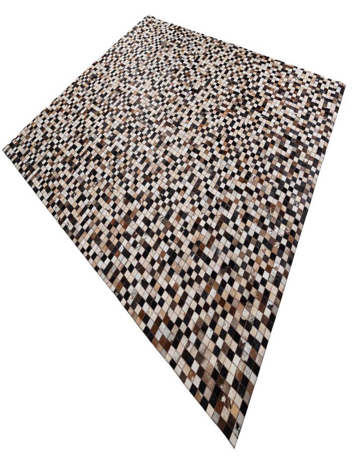Detail image of 8' 1 x 9' 9 Cowhide Leather Rug