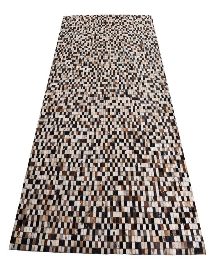 Detail image of 8' 1 x 9' 9 Cowhide Leather Rug