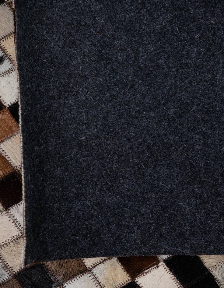 Detail image of 8' 1 x 9' 9 Cowhide Leather Rug