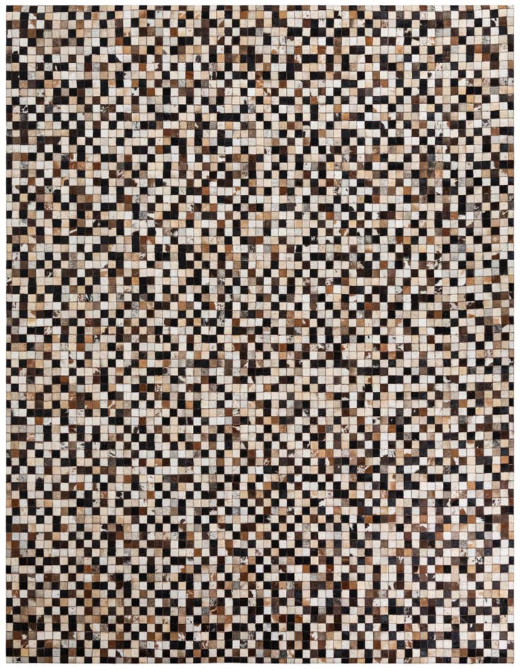 Detail image of 8' 1 x 9' 9 Cowhide Leather Rug