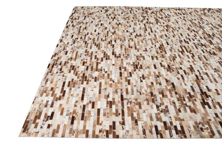 8' 1 x 10' Cowhide Leather Rug