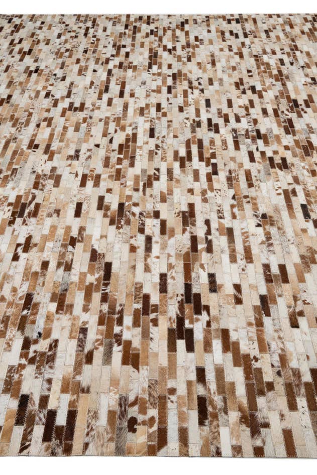 Detail image of 8' 1 x 10' Cowhide Leather Rug