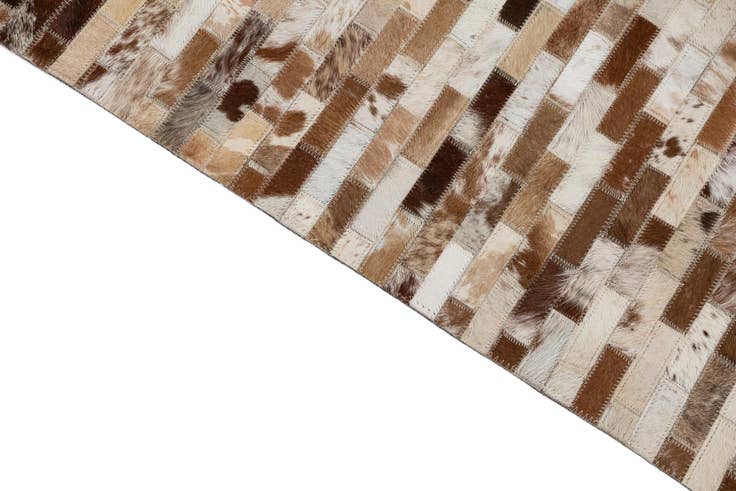Detail image of 8' 1 x 10' Cowhide Leather Rug