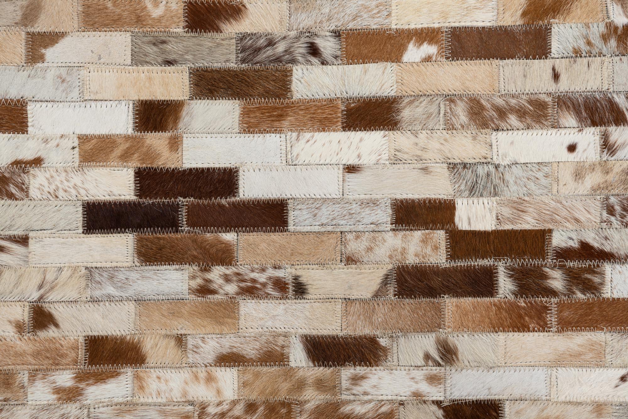 8' 1 x 10' Cowhide Leather Rug