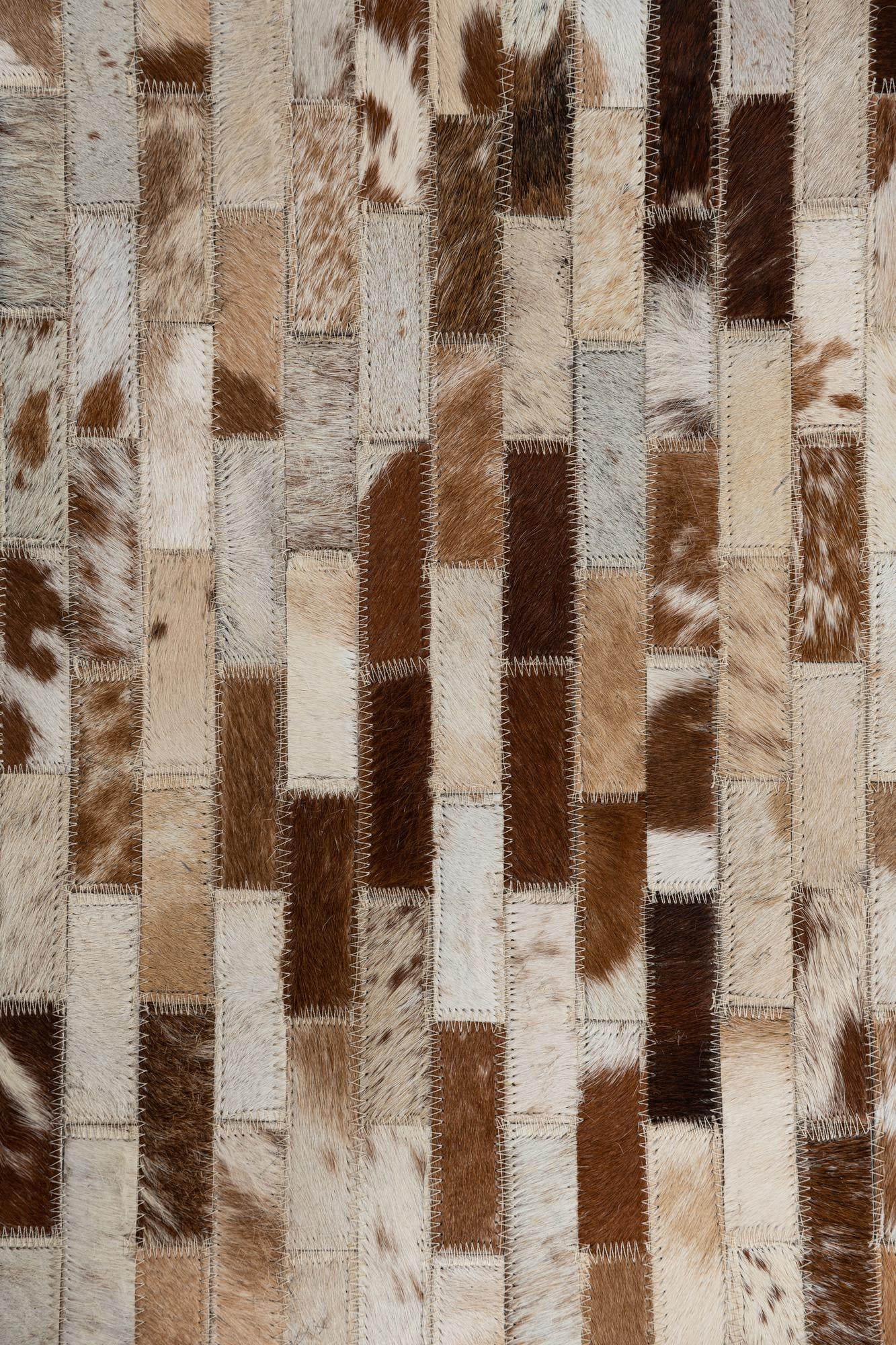 8' 1 x 10' Cowhide Leather Rug