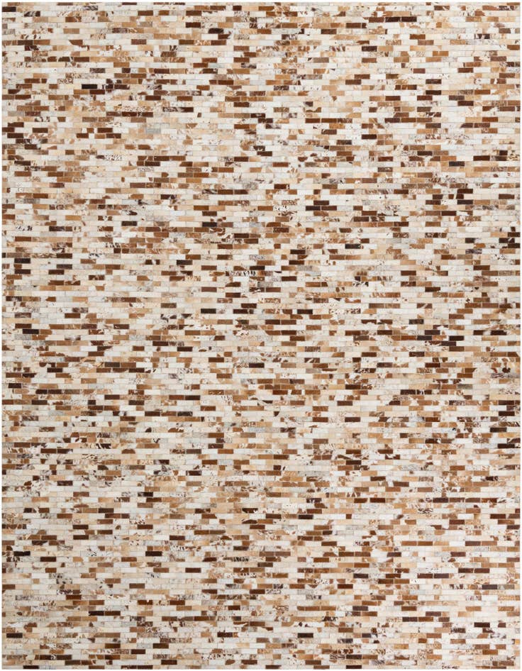 Detail image of 8' 1 x 10' Cowhide Leather Rug
