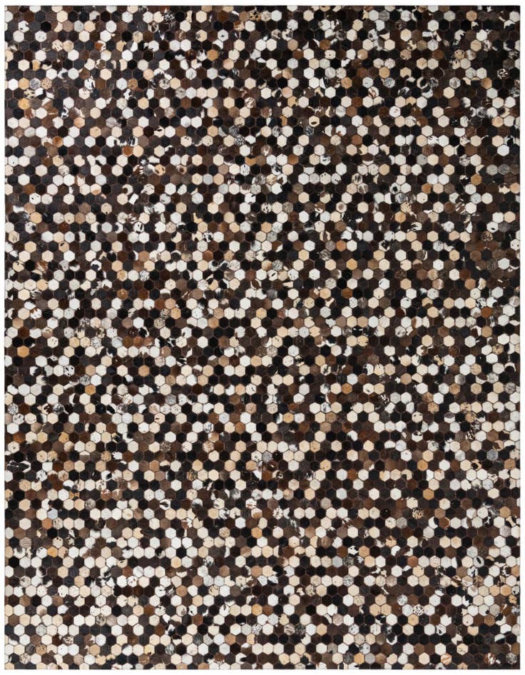 Detail image of 8' x 9' 10 Cowhide Leather Rug
