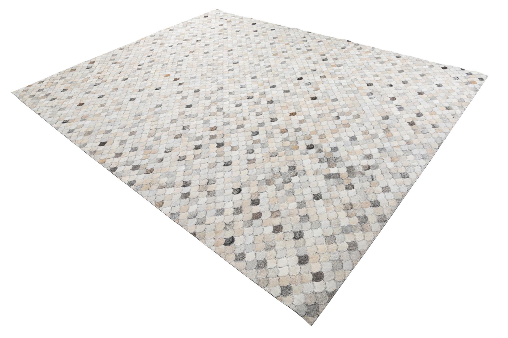 8' x 10' Cowhide Leather Rug