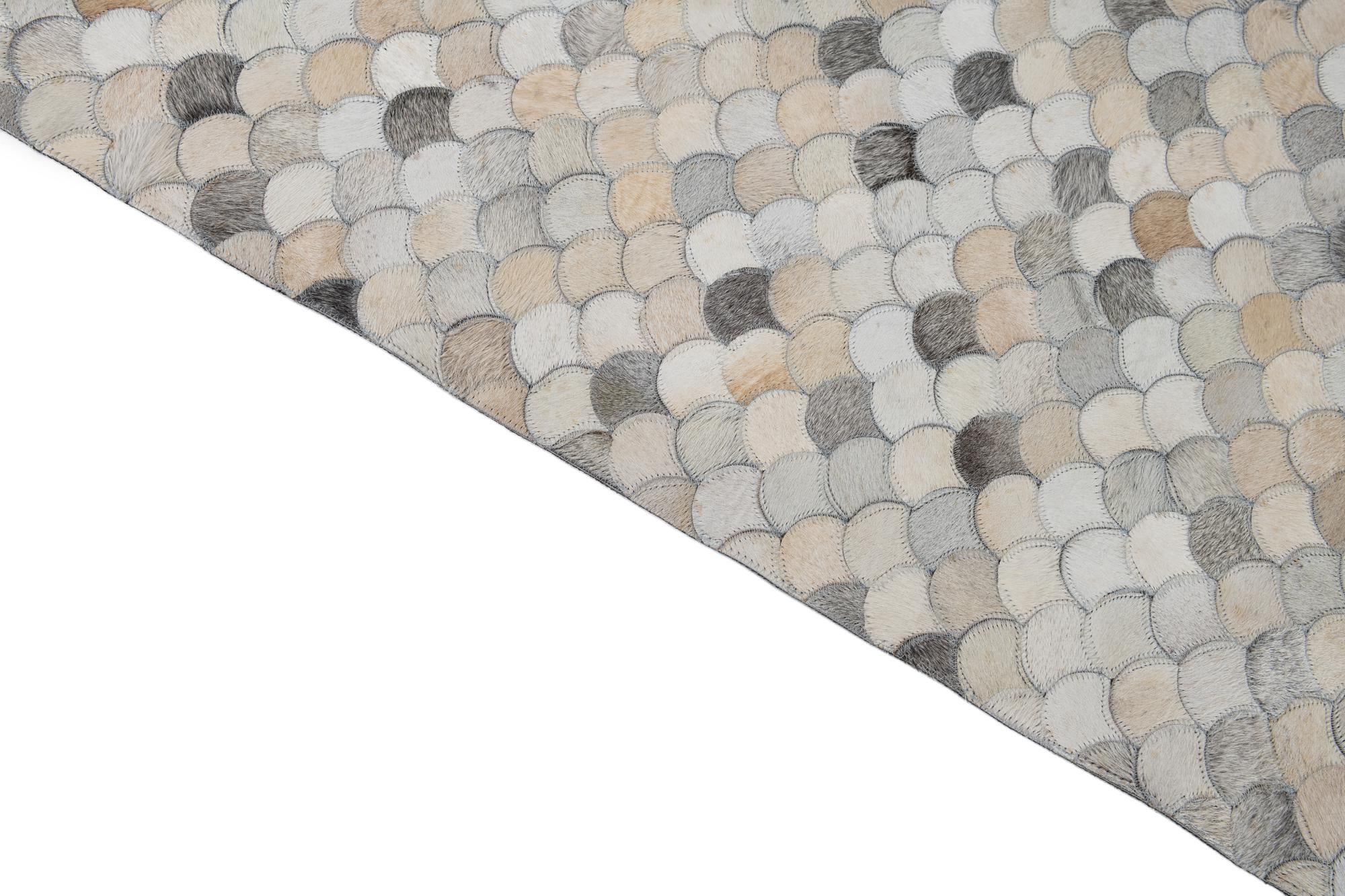 8' x 10' Cowhide Leather Rug