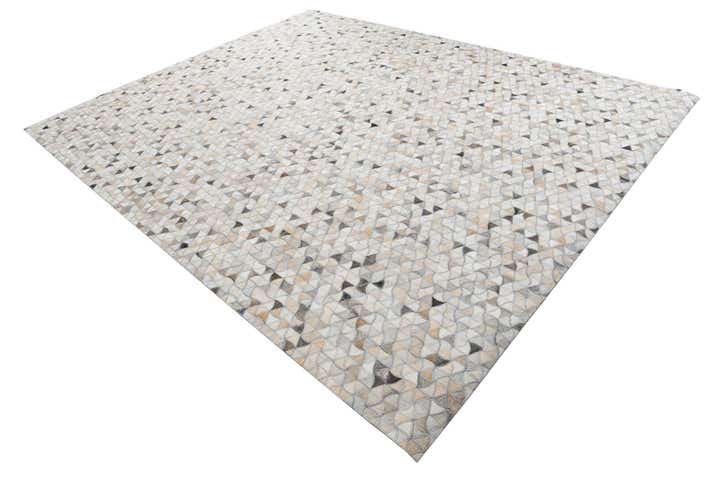 7' 10 x 9' 9 Cowhide Leather Rug