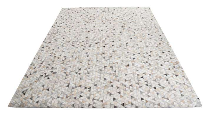 7' 10 x 9' 9 Cowhide Leather Rug