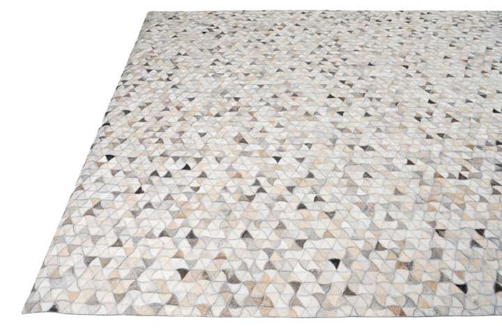 7' 10 x 9' 9 Cowhide Leather Rug