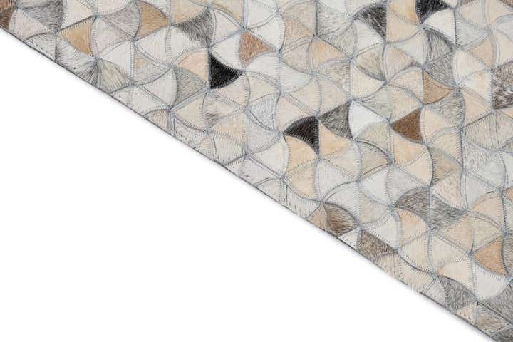 7' 10 x 9' 9 Cowhide Leather Rug