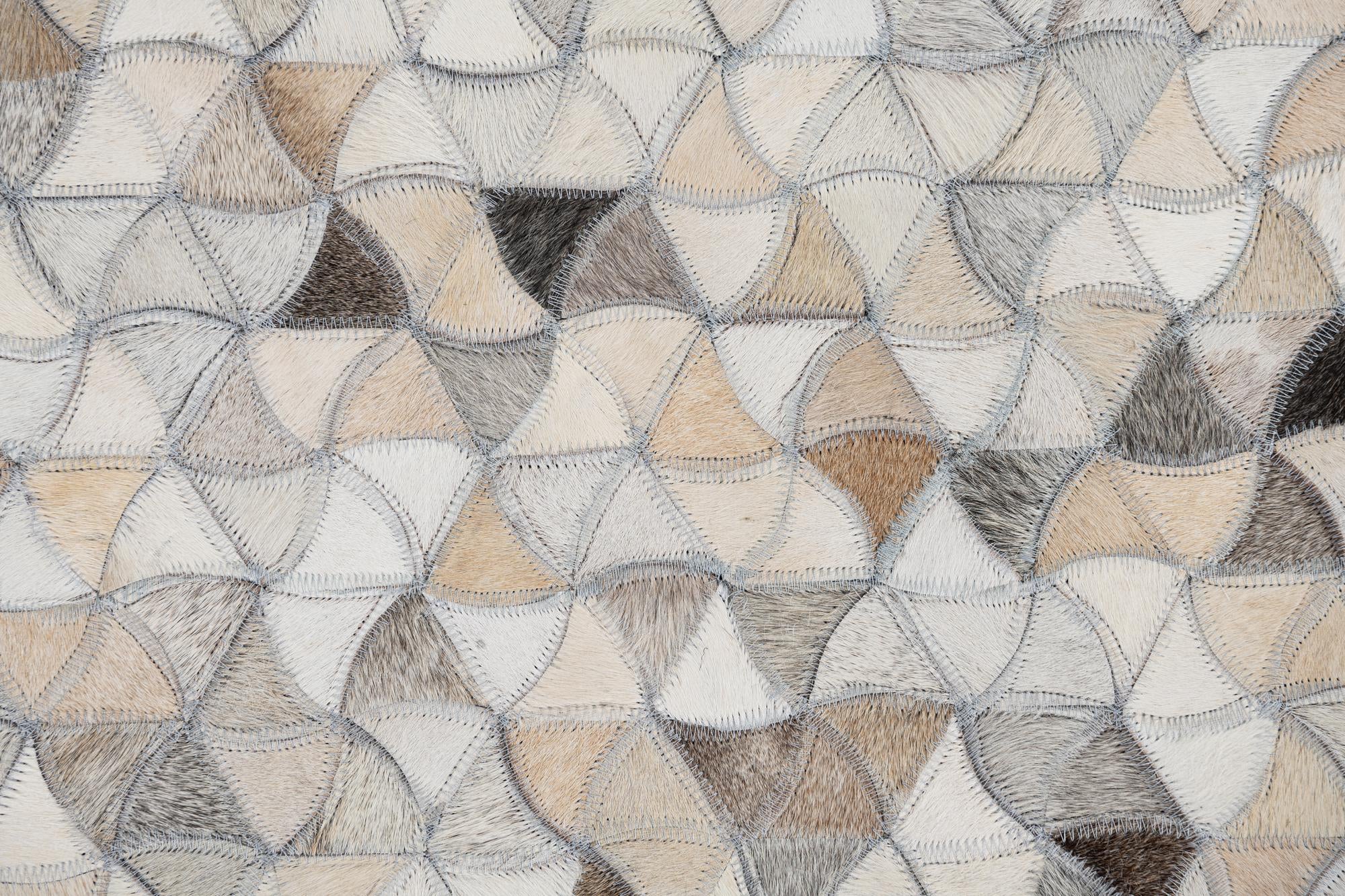 7' 10 x 9' 9 Cowhide Leather Rug