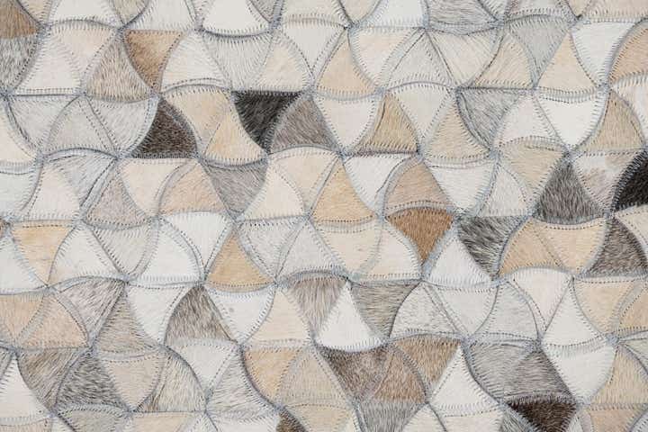 7' 10 x 9' 9 Cowhide Leather Rug