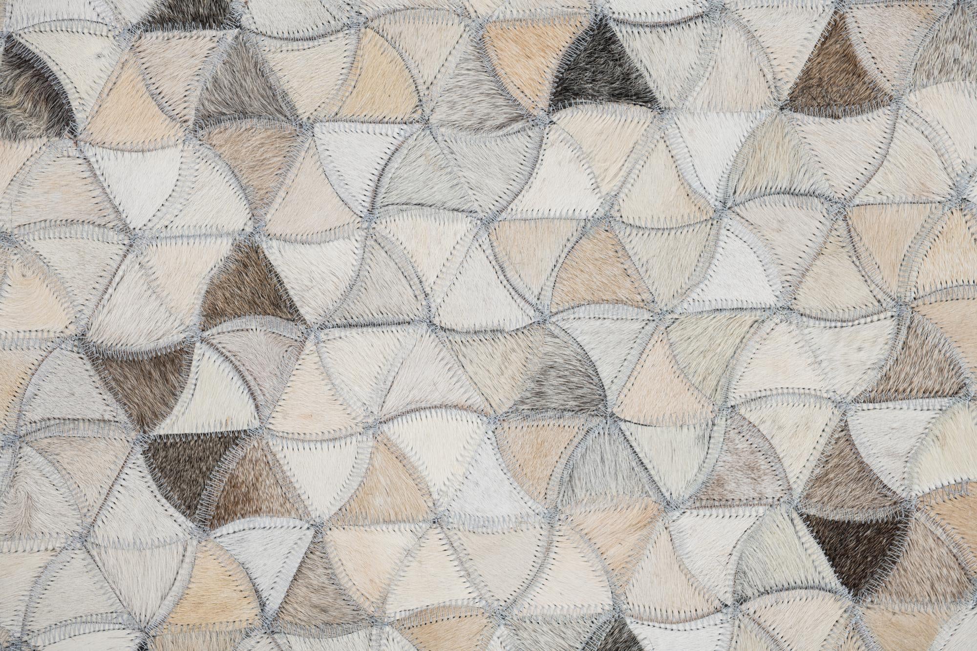 7' 10 x 9' 9 Cowhide Leather Rug