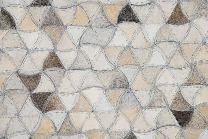 7' 10 x 9' 9 Cowhide Leather Rug