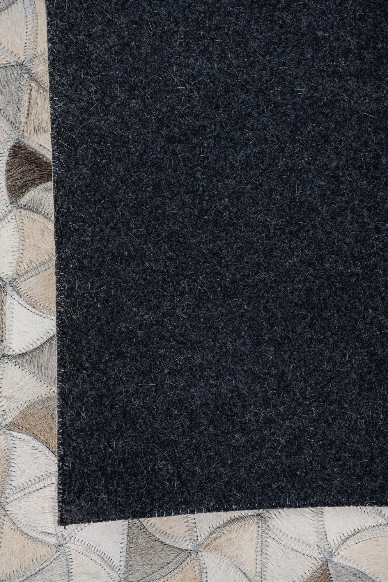 7' 10 x 9' 9 Cowhide Leather Rug